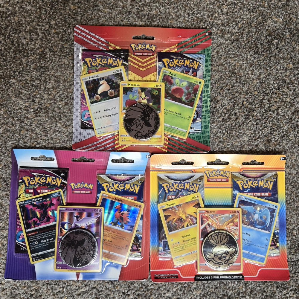 Lot Of 3 Pokemon Blisters BUNDLE! FACTORY SEALED Assorted Pokemon Blister Packs